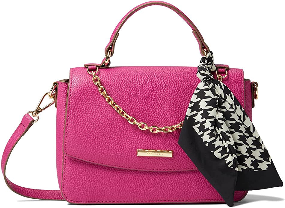 ANNE KLEIN Bag Satchel W/CHAIN Pink