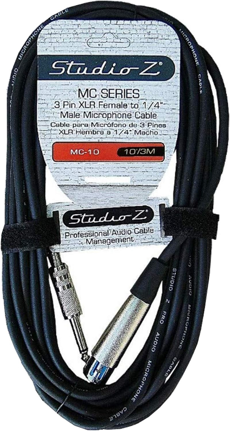 STUDIO Z Lead Xlr Female to 1/4 Male Mono 10' MC-10-10