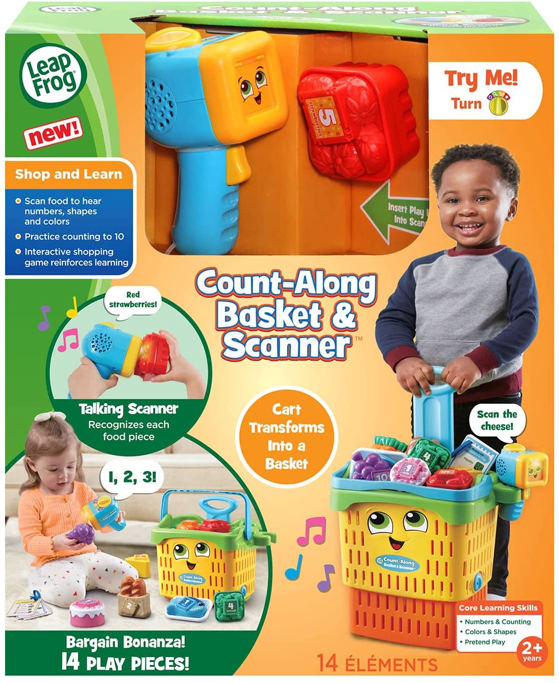 LEAPFROG Toy Count Along Basket and Scanner