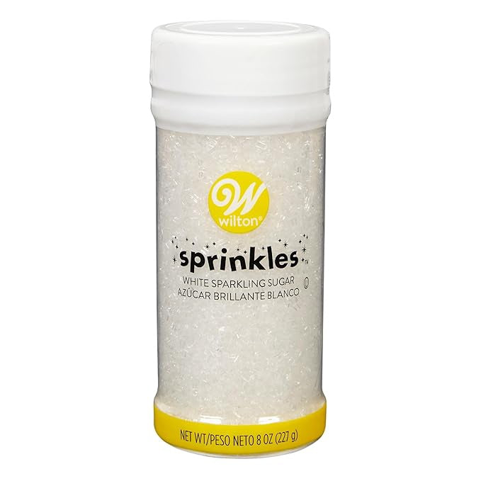 WILTON Baking Sprinkles Sugar White Sparkling 8OZ 227G 710-992