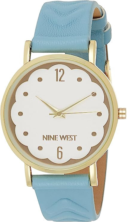 NINE WEST Watch Women Strap Blue 2754GPBL