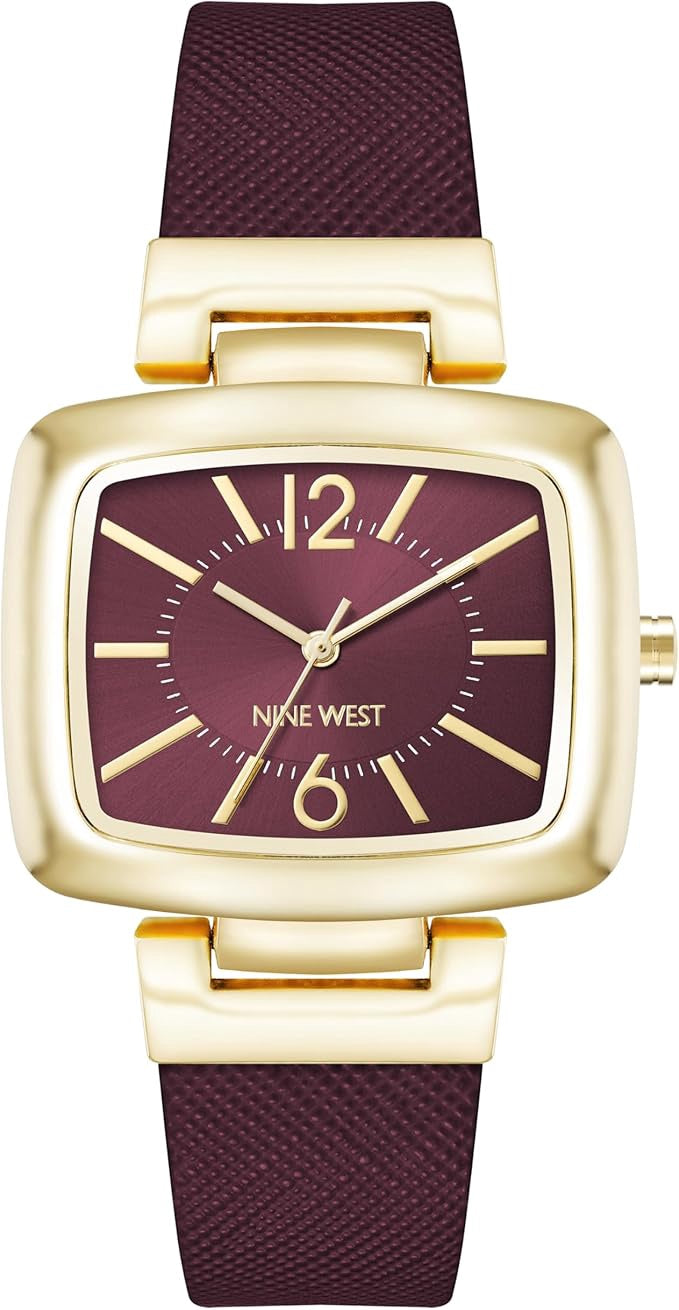 NINE WEST Watch Women Strap Burgandy / Black
