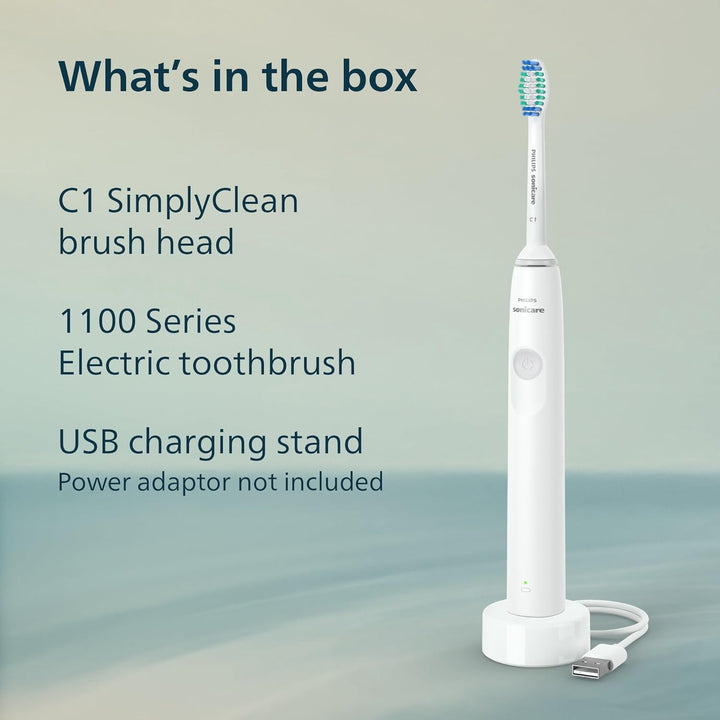 PHILIPS Toothbrush Sonicare 1100 Series Electric Sonic White HX3641