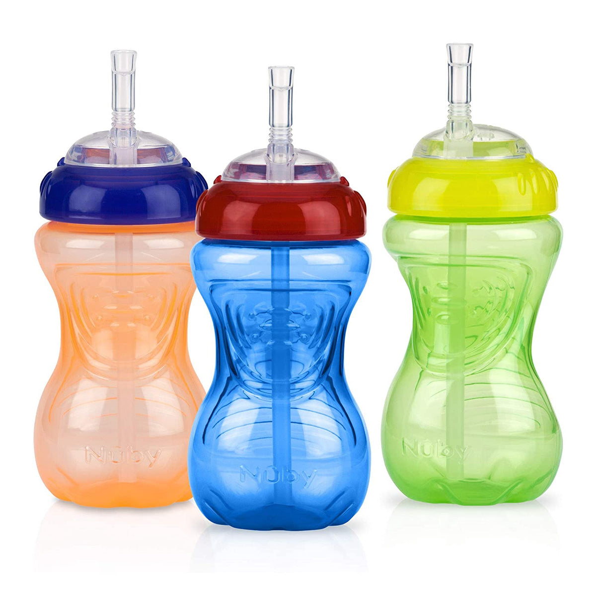 NUBY Baby NO-SPILL Cup with Flex Straw 3PCS 10OZ