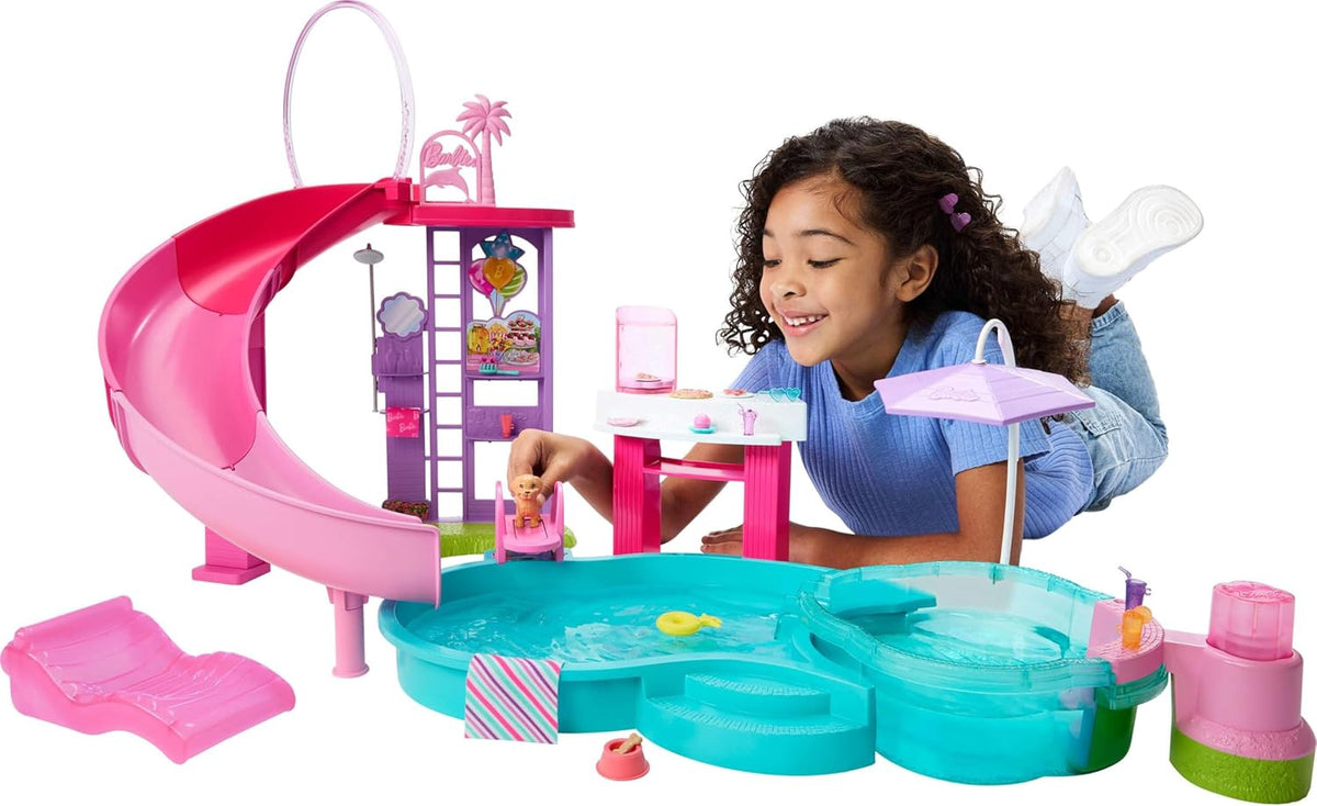 BARBIE Toy Dream Pool Playset with 6 Play Areas