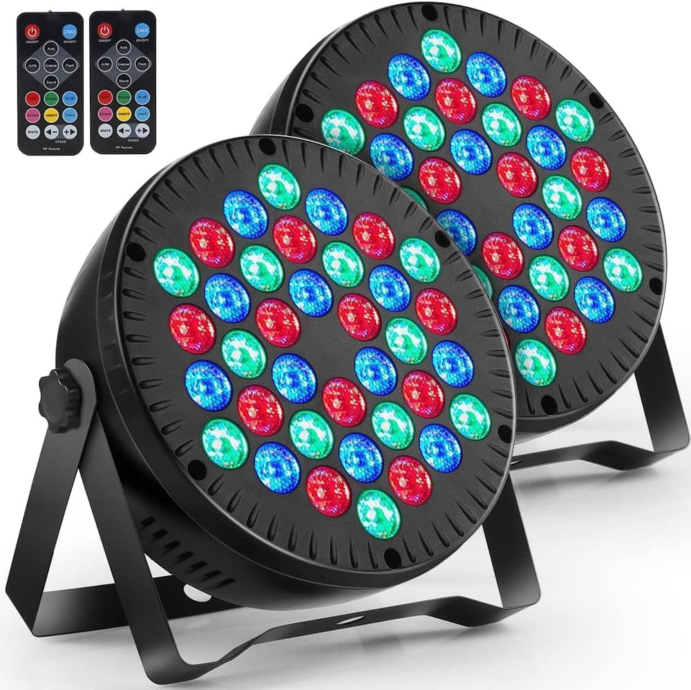Par LED Light Mini Flat 36 LED Mosfiata PAR-36 2PCS Pack