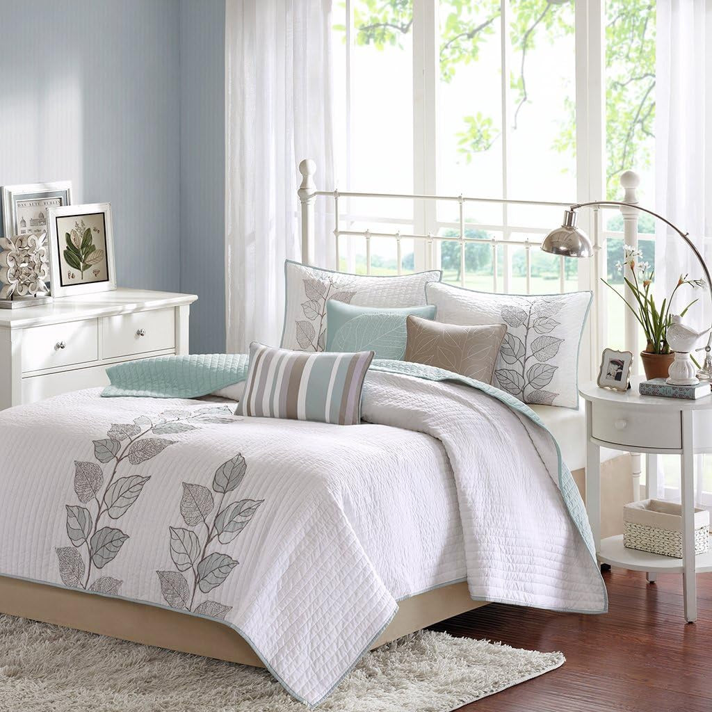 MADISON PARK Quilt Set Caelie Modern 6PCS Cal King