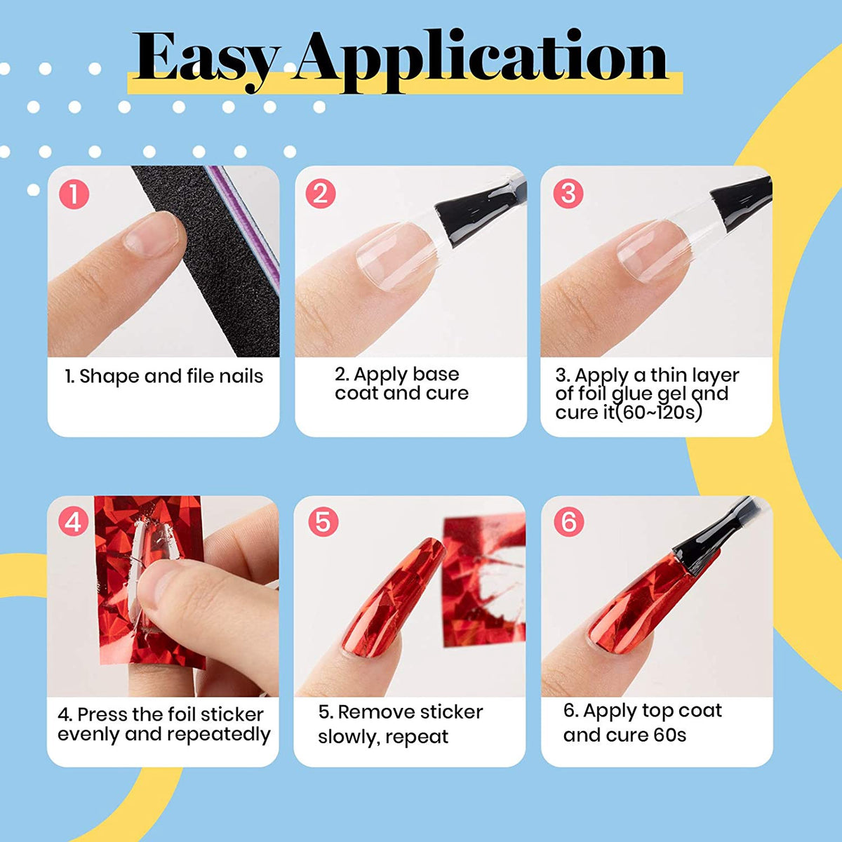 BEETLES Nail Foil Glue Kit Holographic