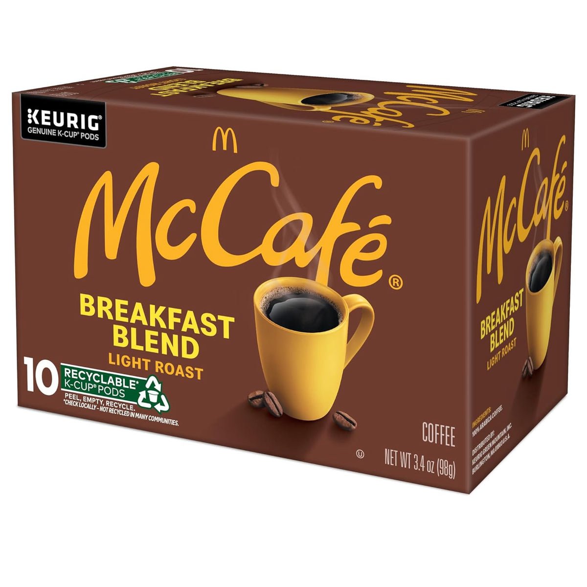 MC CAFE Coffee K-CUP Pods Keurig Mccafe Light Roast 10COUNT