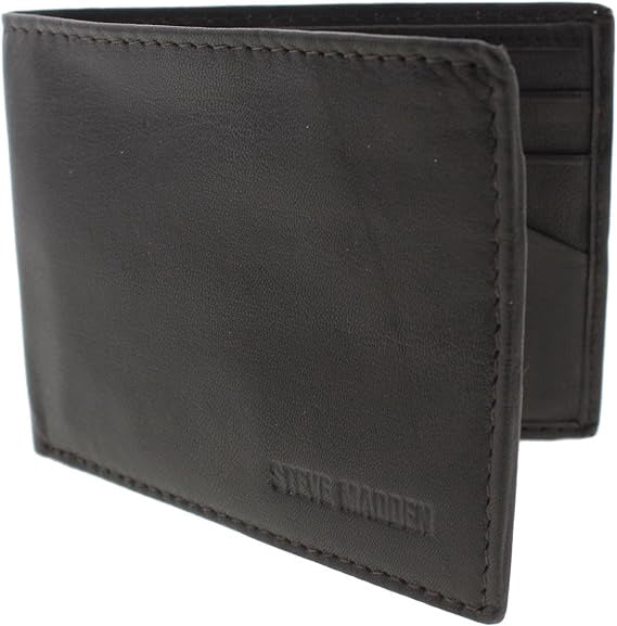 STEVE MADDEN Wallet Men Slimfold Genuine Leather Rfid