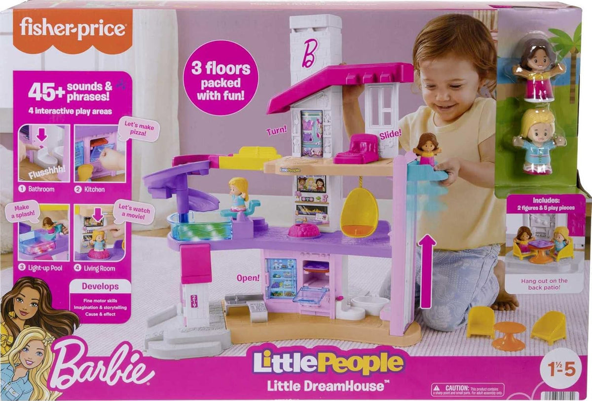 FISHER-PRICE Toy Little People Barbie Dreamhouse Playset