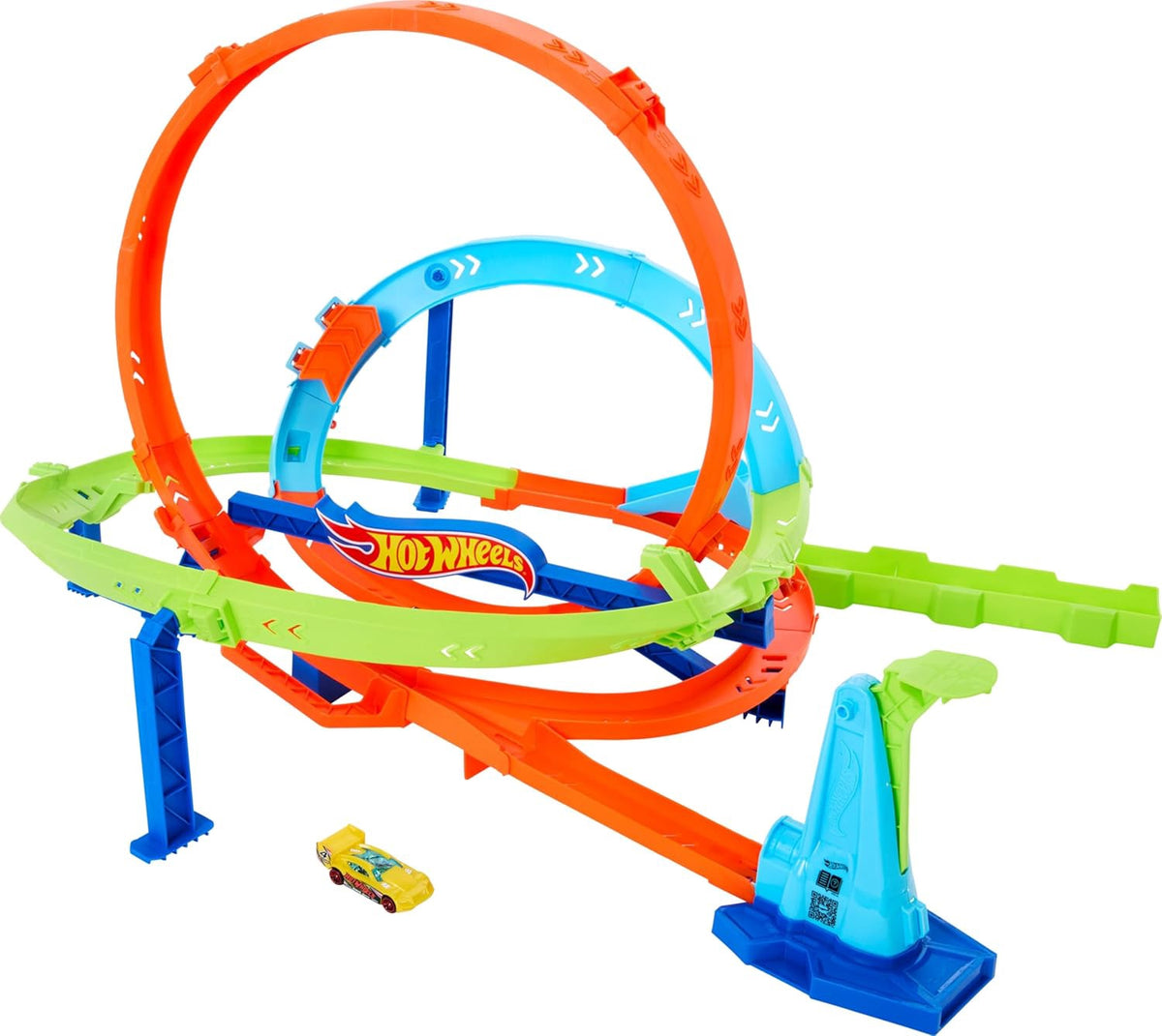 HOT WHEELS Toy Car Track Set Action Loop Cyclone Challenge