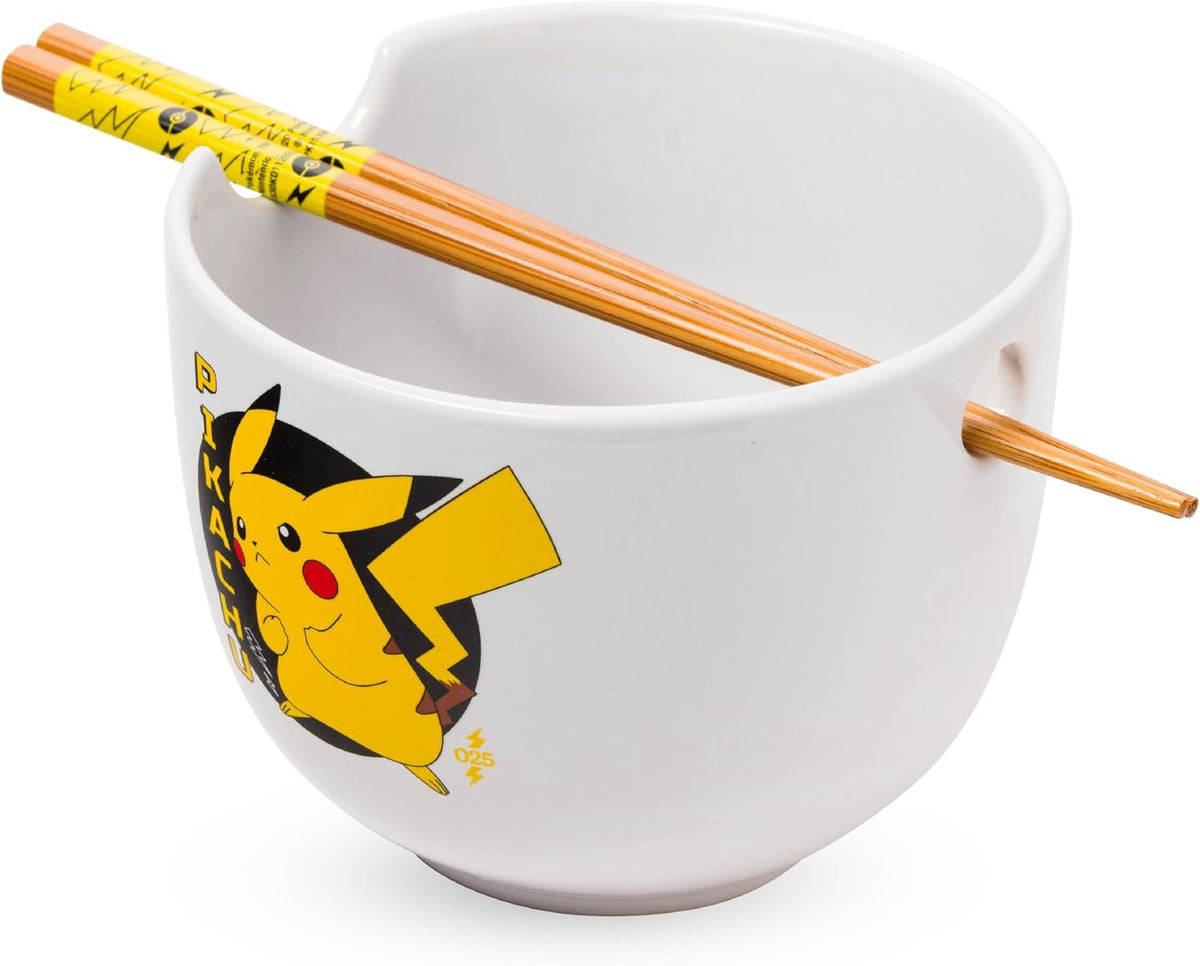 SILVER BUFFALO Ramen Bowl Pokemon Pikachu W/CHOPSTICK 20OP
