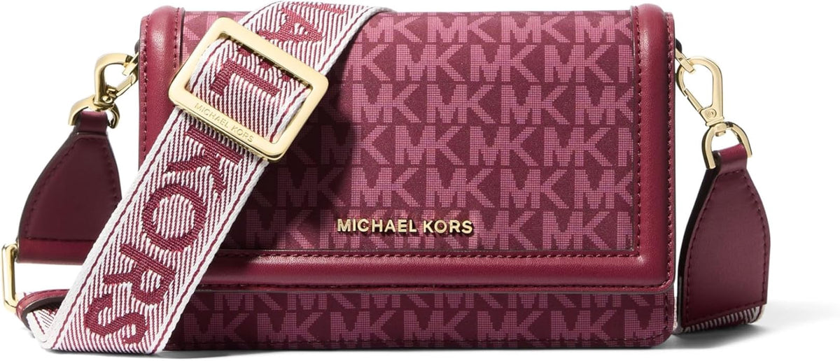 MICHAEL KORS Bag Jet Set Phone Crossbody Black / Mulberry