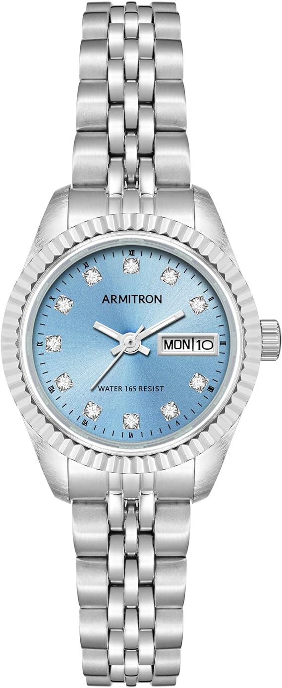 ARMITRON Watch Women Silver Bracelet Crystal 2475LBSV / 2475BLSV / 2475LBSV
