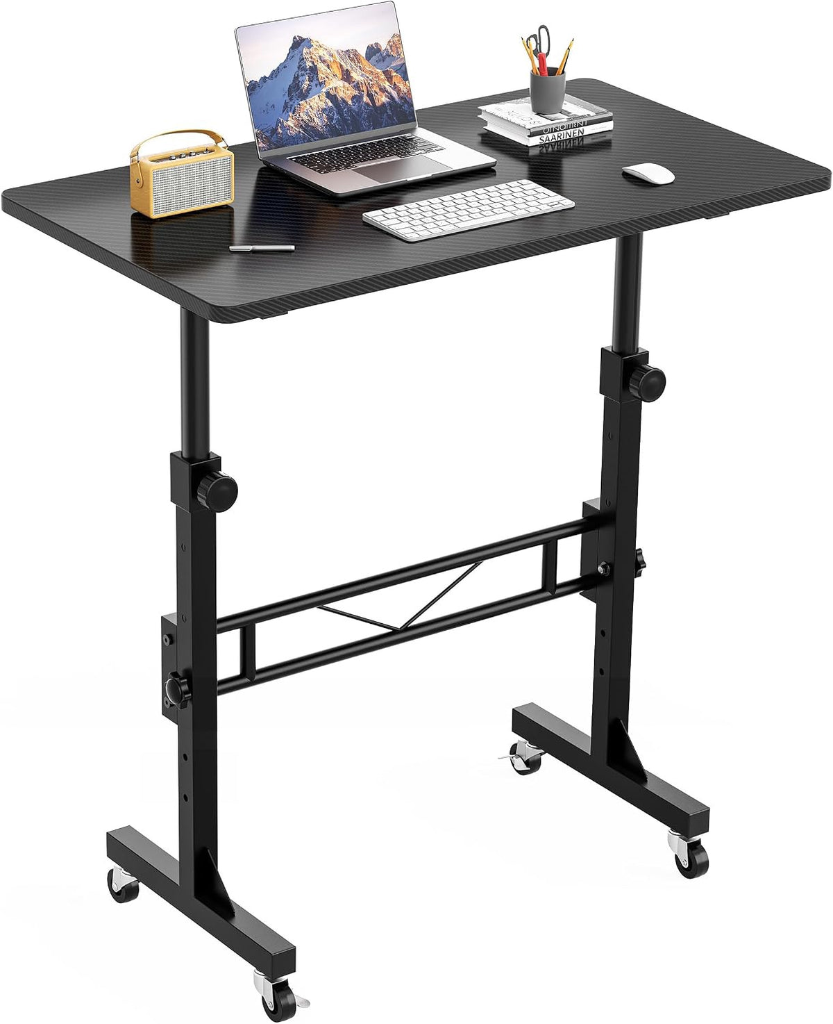 Computer Standing Desk Adjustable Compact Black