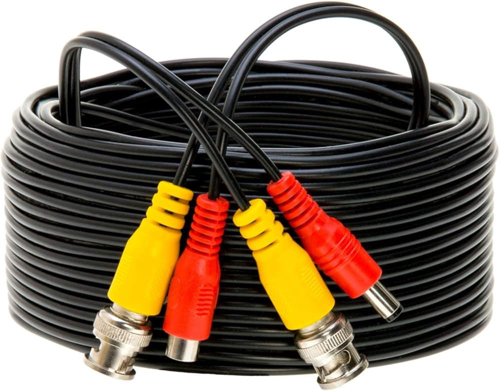 Security Cable Delta 60' 18M Bnc & Power Black