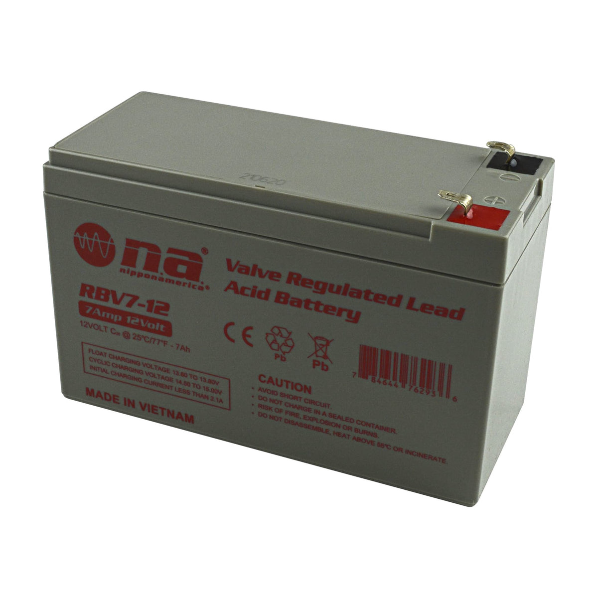 NIPPON AMERICA Battery Rechargeable 12V RBV7-12
