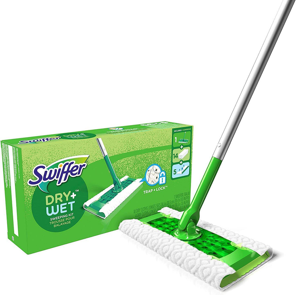SWIFFER Sweeper 2-IN-1 Mop Dry and Wet Multi Surface Floor Cleaner 20 Piece Set