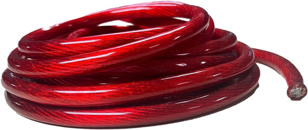 AUDIO PIPE Power Cable Car 0G PW-0-100 Yds Red Sold Per Yard