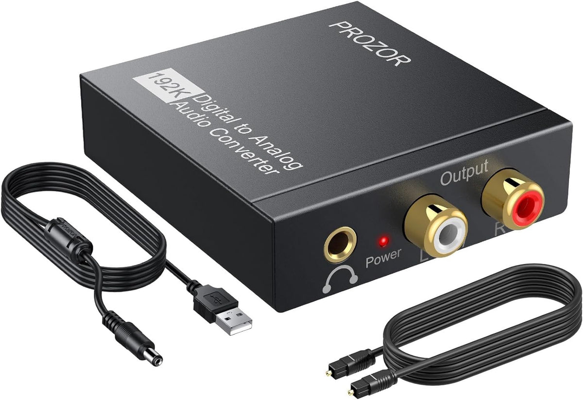 PROZOR Audio Converter Optical to Rca DAC01S 192K