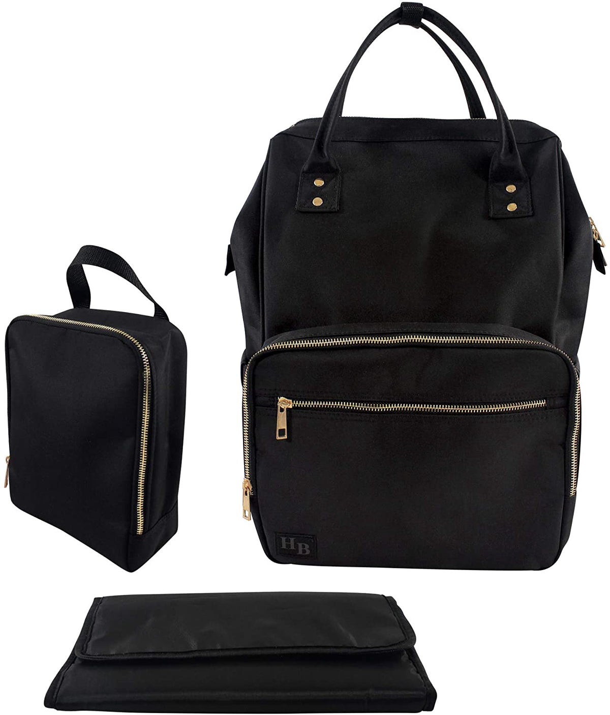 HUDSON Baby Bag Diaper Black 3PC Set