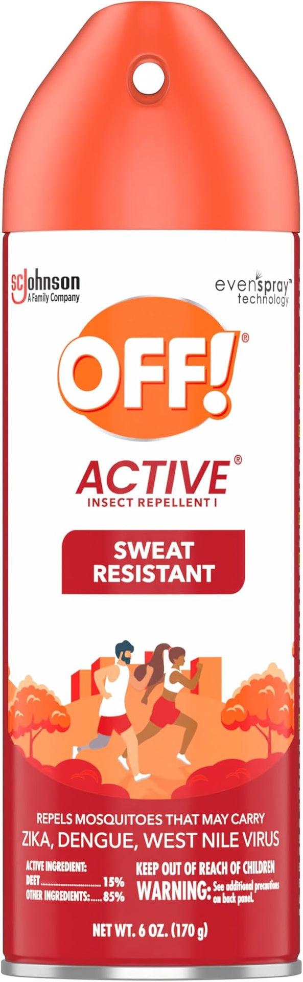 SC JOHNSON Off Active Insect Repellent Sweat Resistant 6OZ