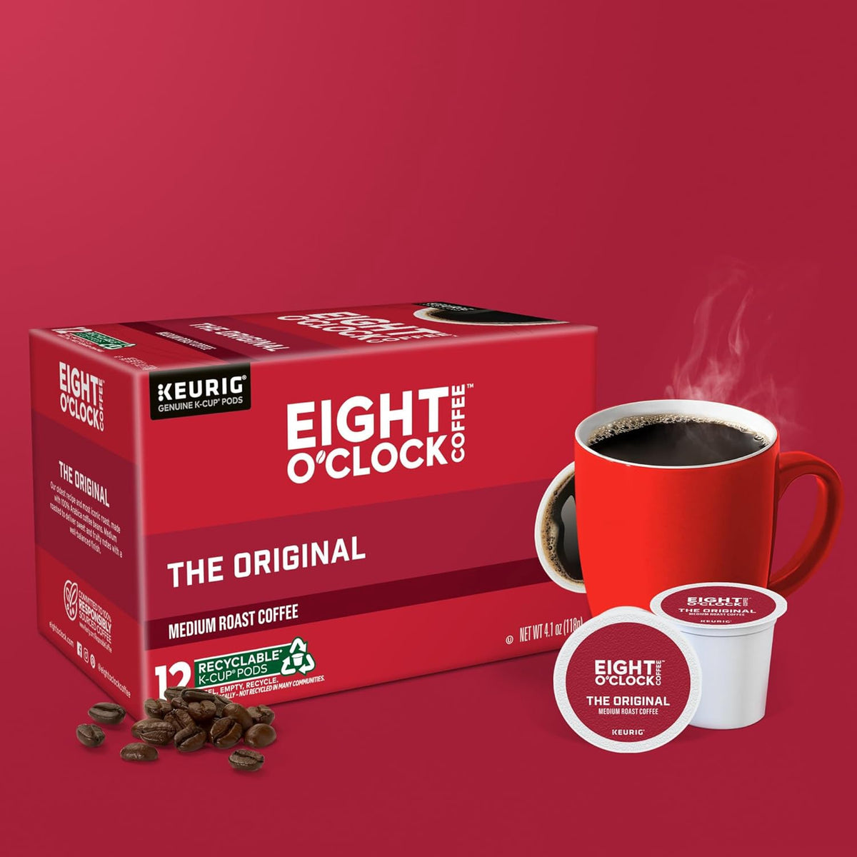 EIGHT O'CLOCK Coffee K-CUP Pods Keurig the Original 12COUNT