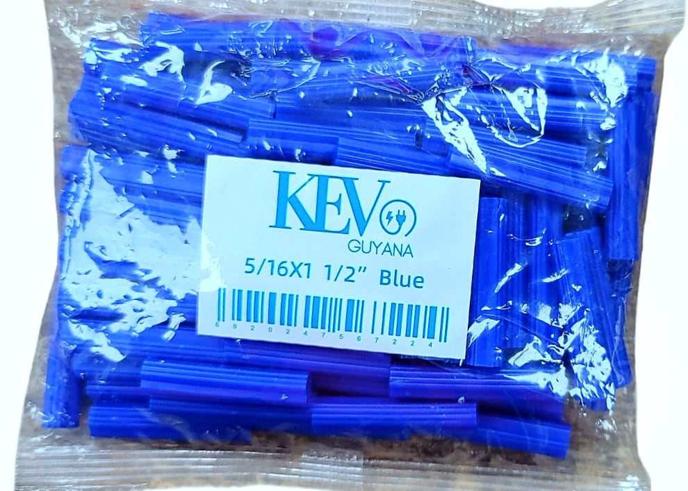 KEV Wall Plug Blue 1 1/2" X 5/16" Pack