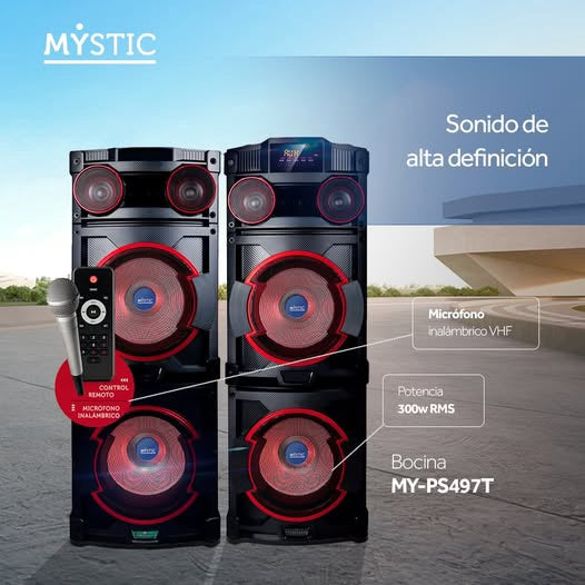 MYSTIC Speaker Box 12" MY-PS497 Dual Pair Bluetooth