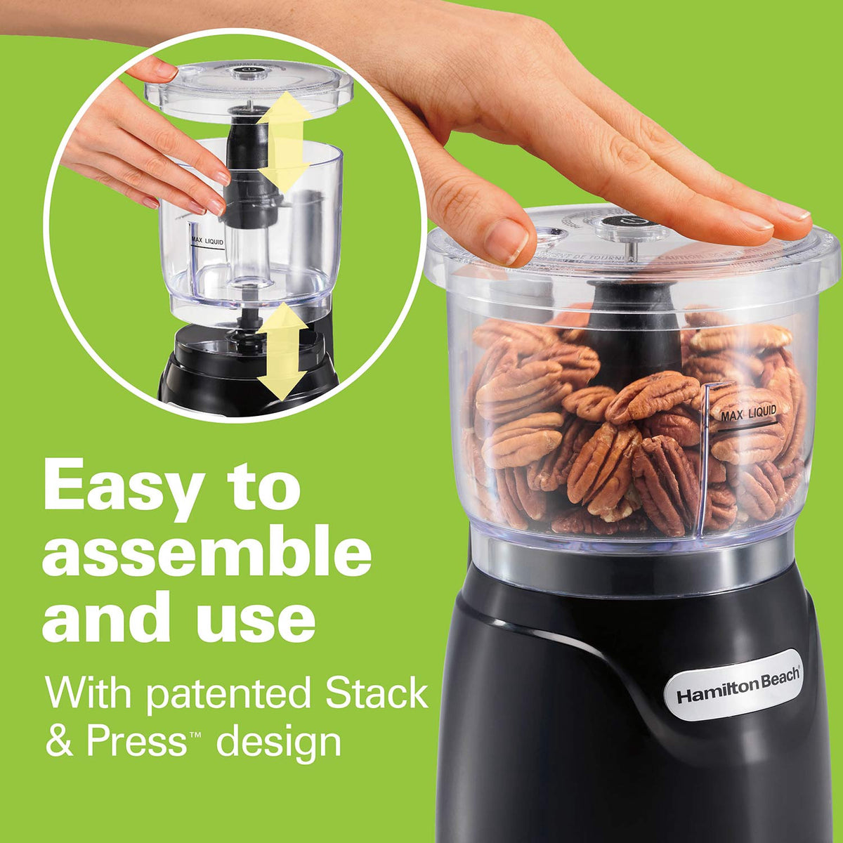 HAMILTON BEACH Food Chopper 72850G 3CUP