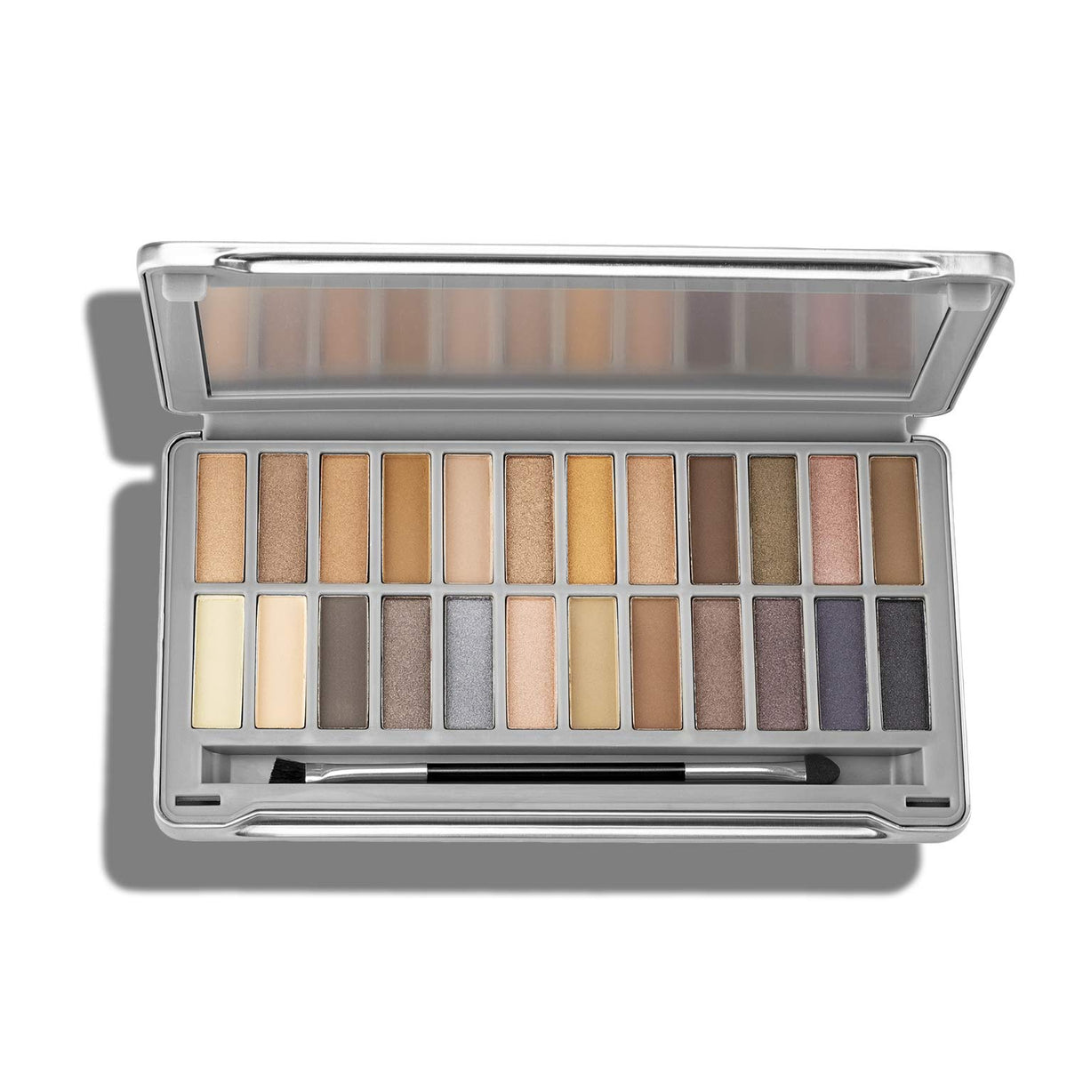 ELLEN TRACY Makeup Eye Shadow Palette with Mirror 24 Varied Shades From Nudes to Smokey IN Shimmery and Matte Eyeshadow Shades
