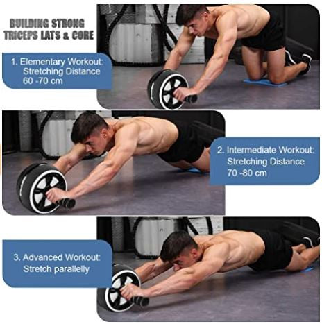 LUYATA Gym Ab Wheel Roller Kit