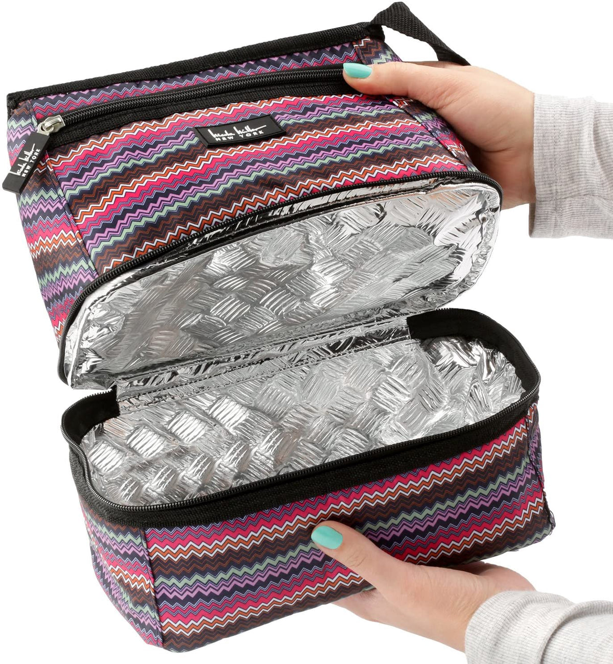 NICOLE MILLER Bag Insulated Lunch Cooler New York Alyssa Pink 10" Lunch Tote