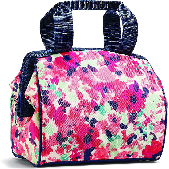 Bag Insulated Lunch Fit & Fresh Charlotte Lunch Bag Kit, 9” X 6” X 8”, Pink Floral Wash Included Components: 1 Lunch Bag and Container Set