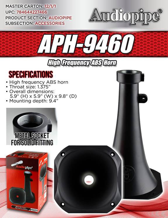 AUDIO PIPE Horn Only APH-9460 5.9" X 5.9" Sold Each