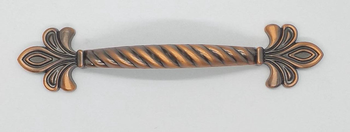 Draw Handle 6 1/2" Bronze Leaf End Design