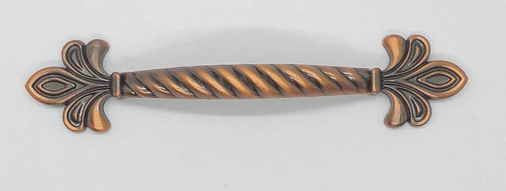 Draw Handle 6 1/2" Bronze Leaf End Design