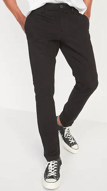 OLD NAVY Men Pants Lived IN Khaki Skinny Black
