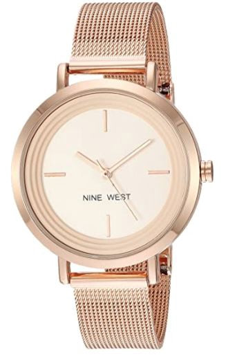 NINE WEST Watch Women Mesh Bracelet 2146RGRG