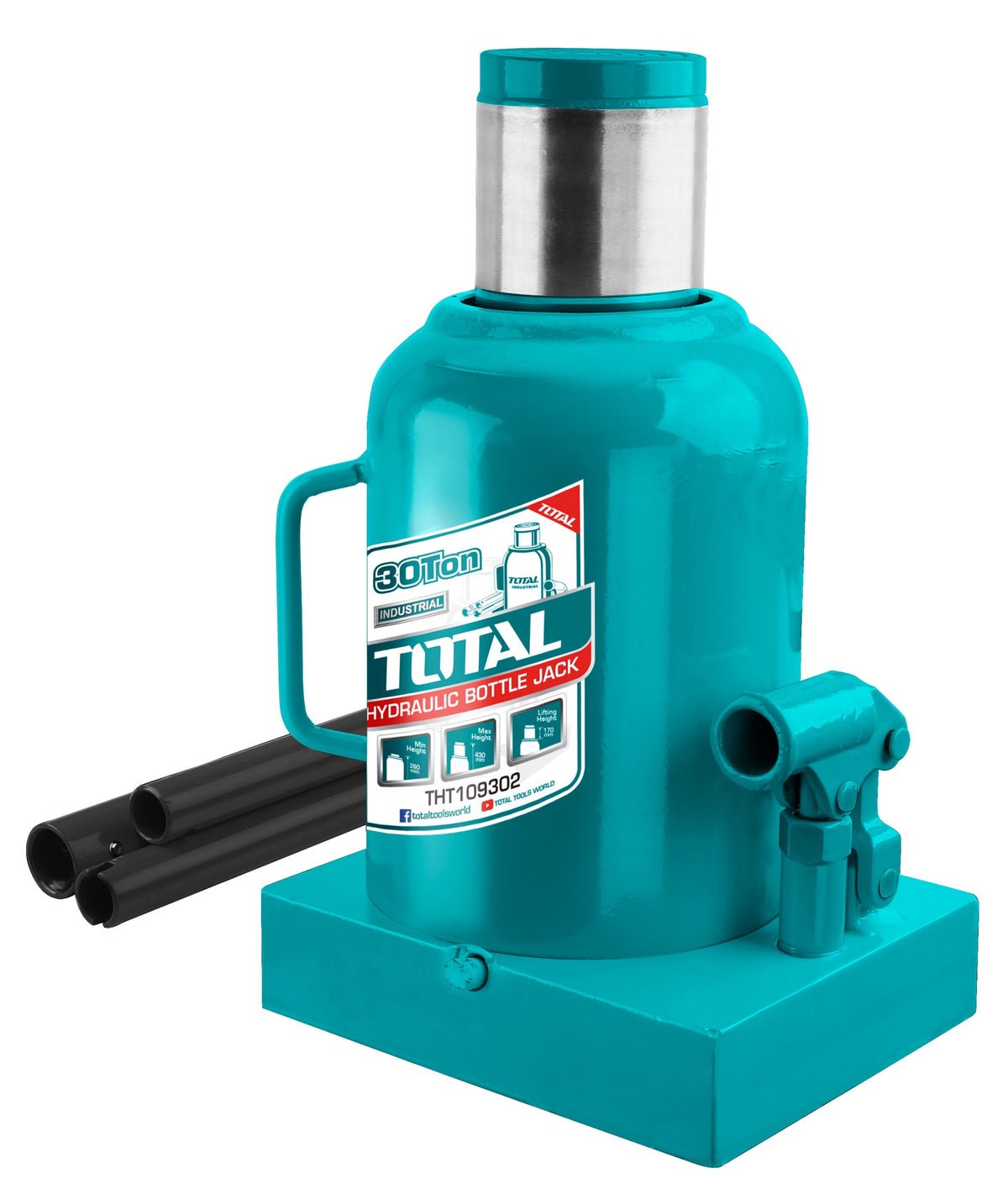 TOTAL Jack Hydraulic 30 Ton Bottle THT109302