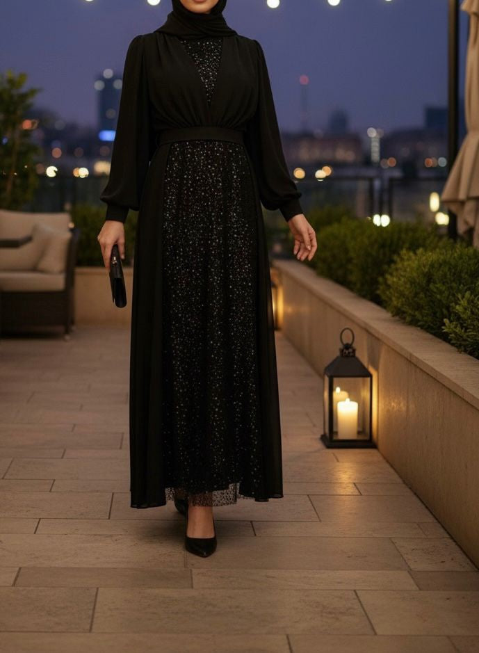 Dress Evening Occasion Black Lace