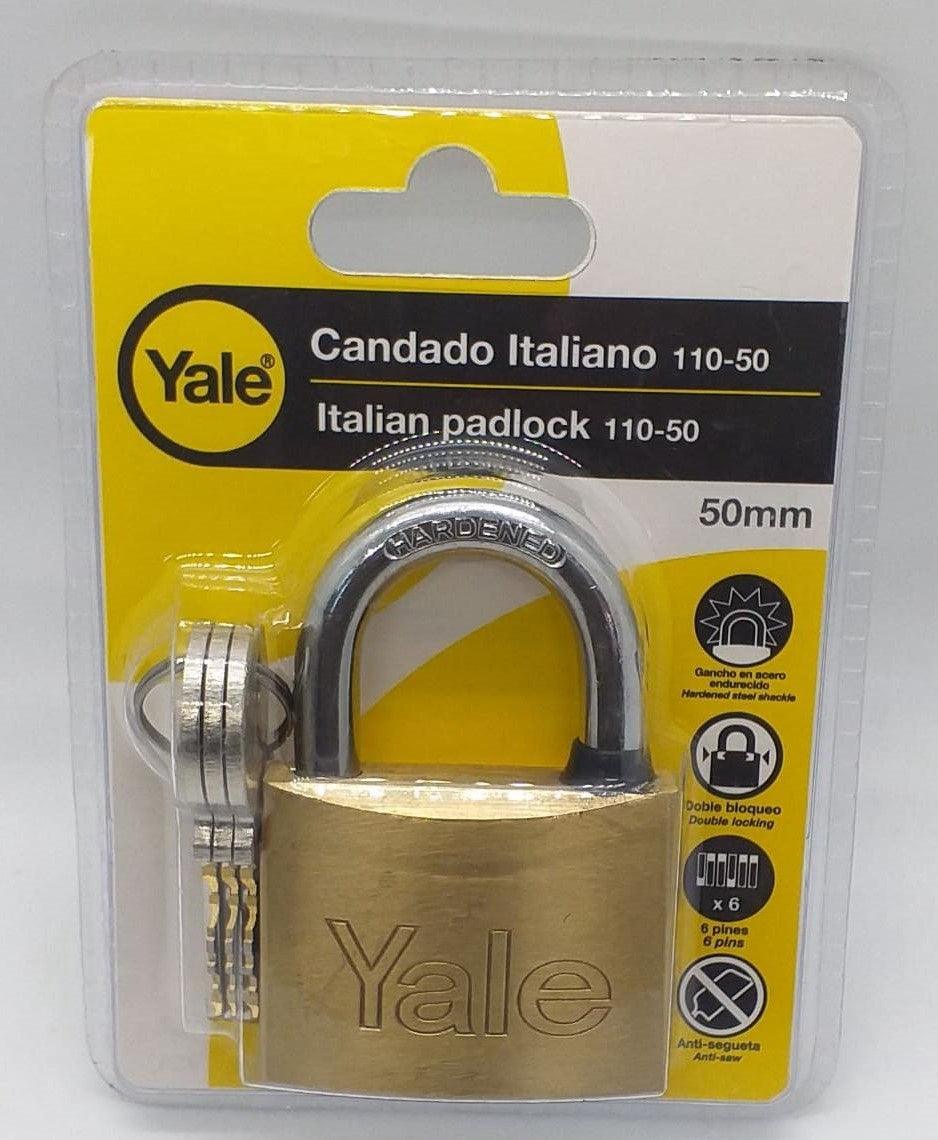 YALE Padlock 50MM 110-50 Plastic Case