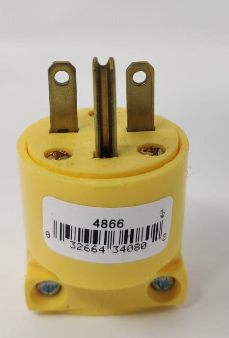 COOPER Plug 3 Pin 4866-BOX Yellow 250V 15A 6-15P