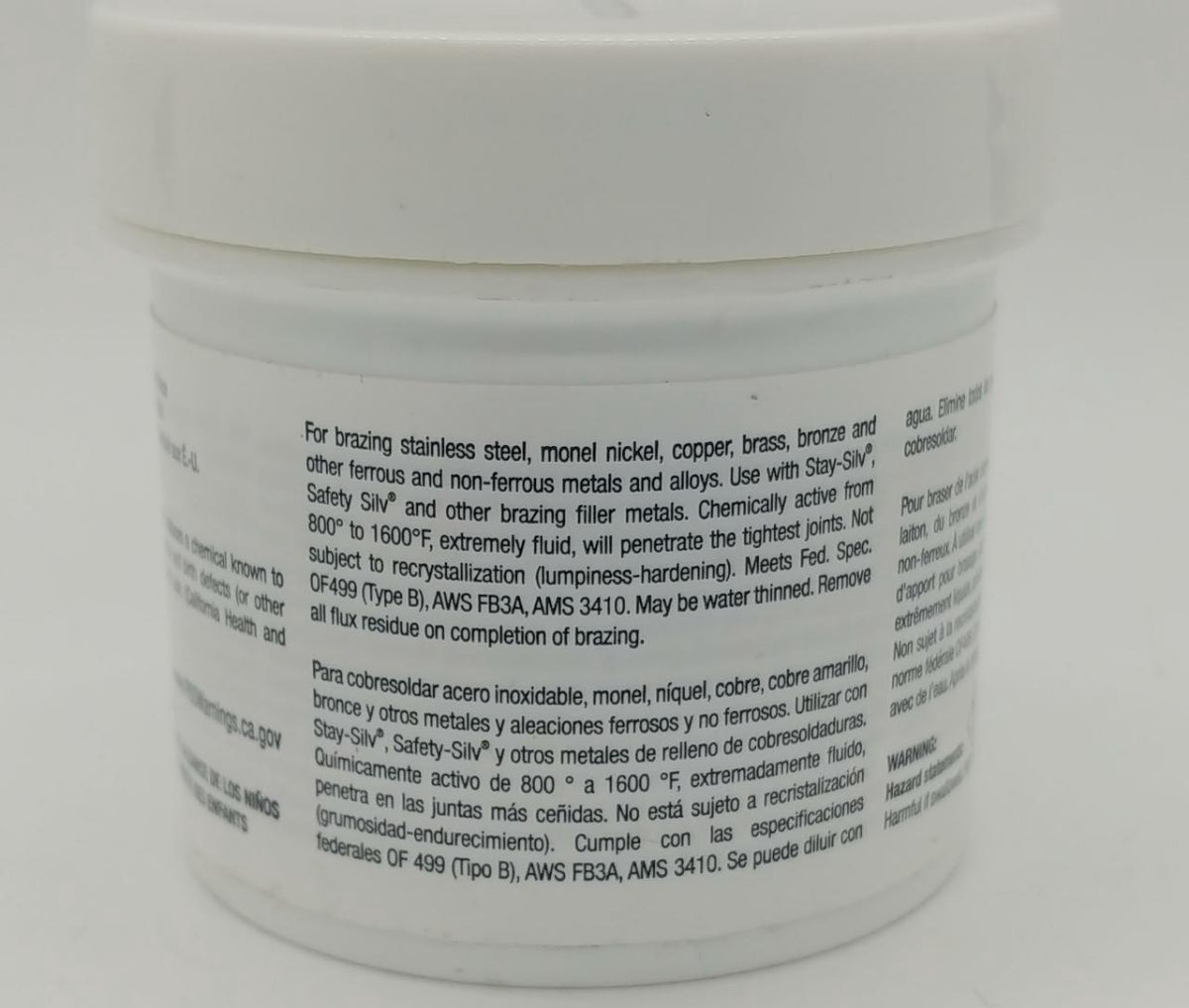 HARRIS Solder Flux White STAY-SILV 113.4G Pn: SSWF1/4