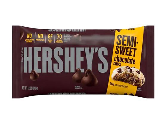 HERSHEY'S Baking SEMI-SWEET Chocolate Chips 12OZ 340G