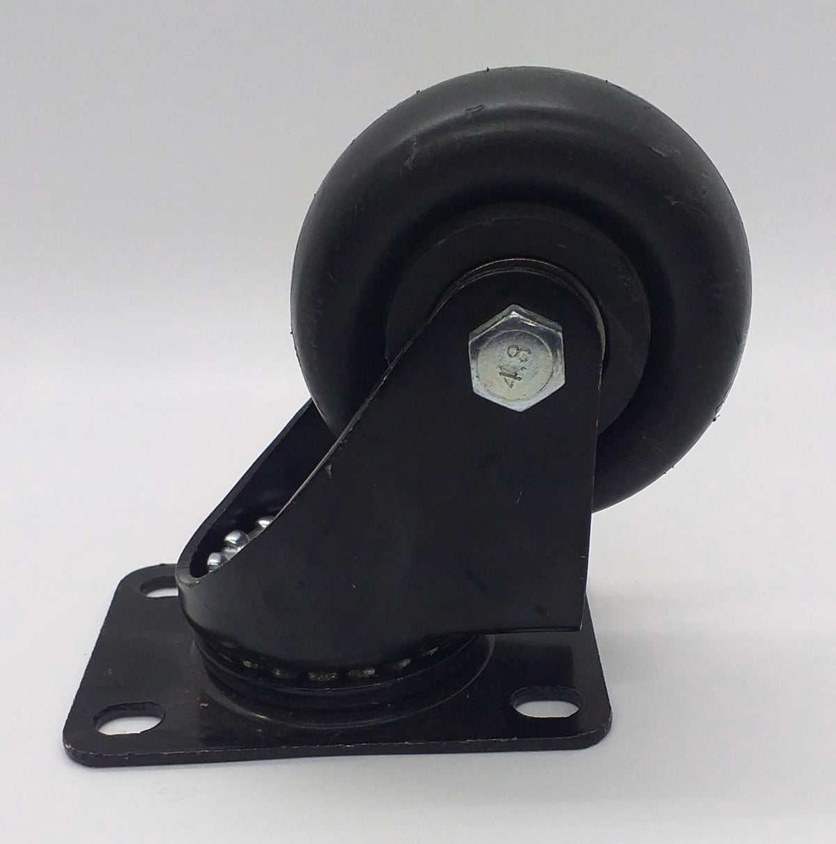 Wheel Coaster 3" Swivel Black H/D
