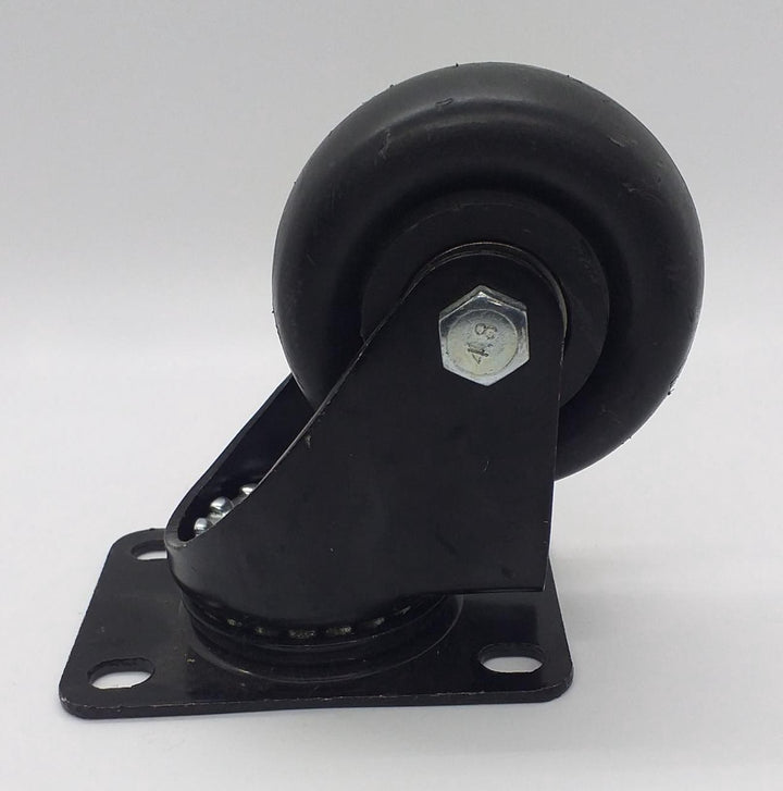 Wheel Coaster 3" Swivel Black H/D