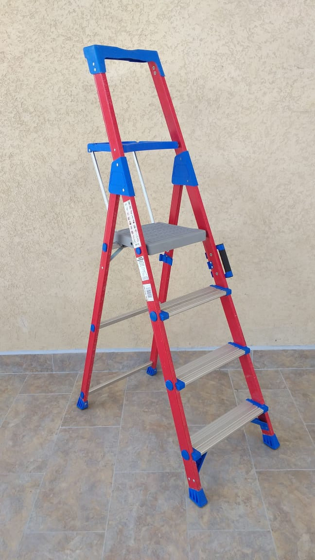 Ladder 3 Step Fiberglass 04-FR-15071 Red & Blue