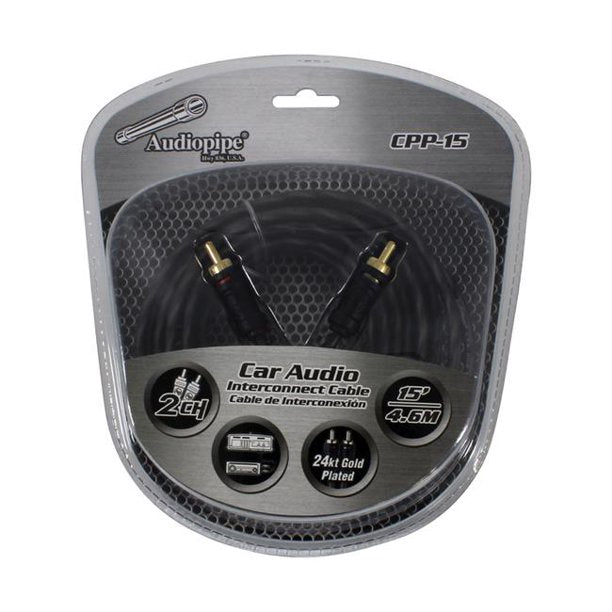 AUDIO PIPE Lead 2 Rca Male to 2 Rca Male 15' CPP-15